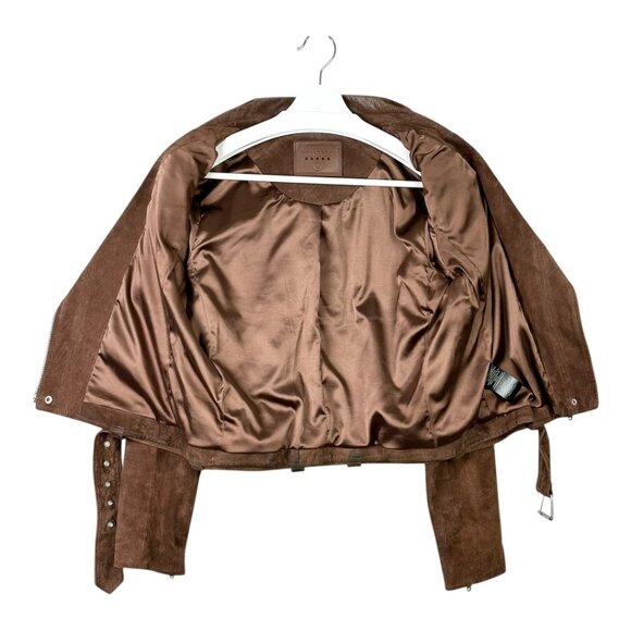 Blank NYC Brown Suede Moto Jacket - Picture 4 of 12